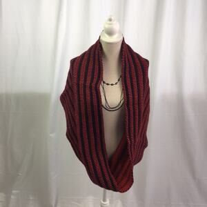 J. Crew Striped Infinity Scarf Red Blue